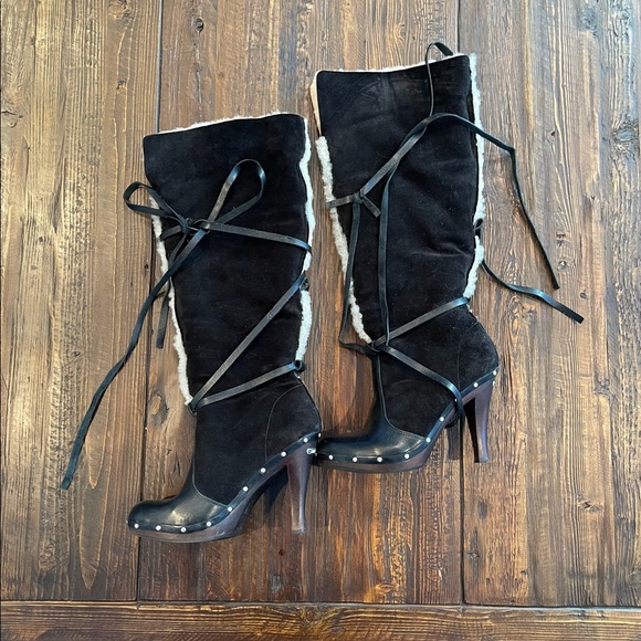 Michael Kors Suede/Shearling Boots - Picture 2 of 8